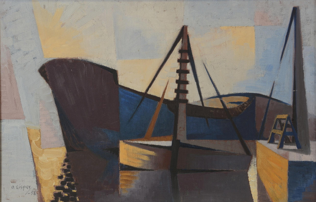 OLLE LISPER. Olja på duk.