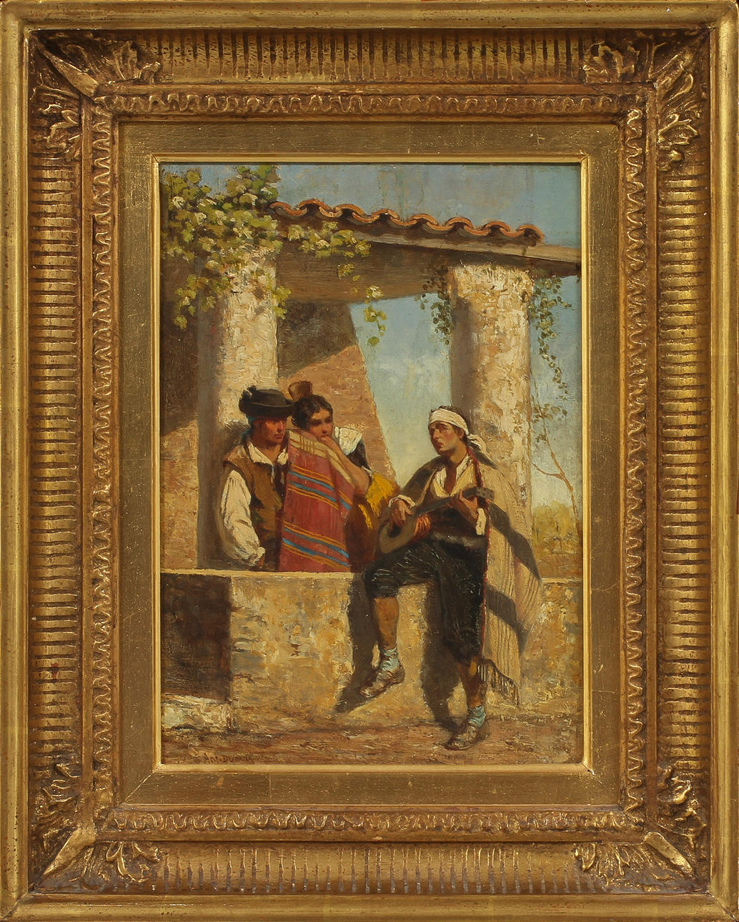 ANTOINE DUMAS. tillskriven, olja på pannå, sign.