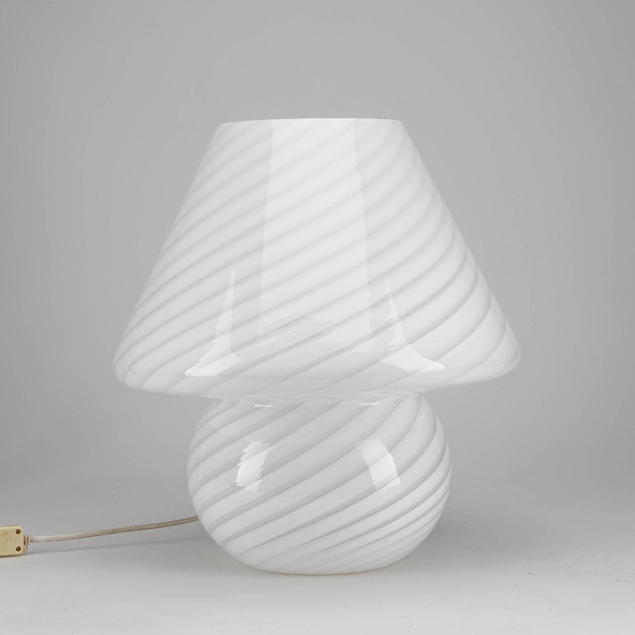 Bordlampe, „Swirl“, glas, Murano, Italien.