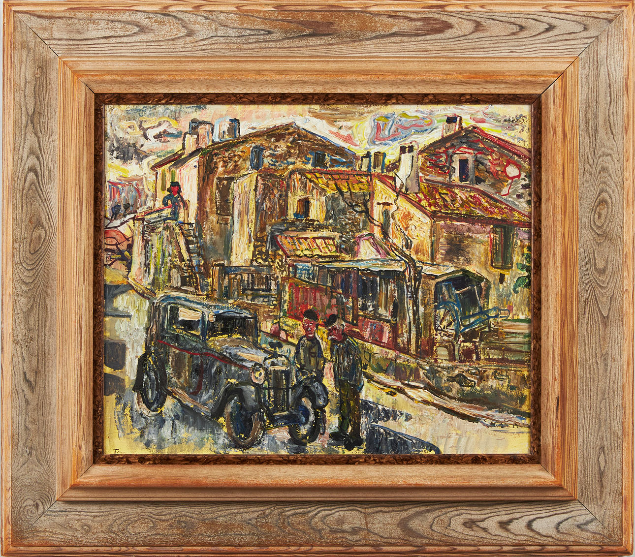 OLLE NORDBERG. Composition, oil on panel, signed and dated -50.