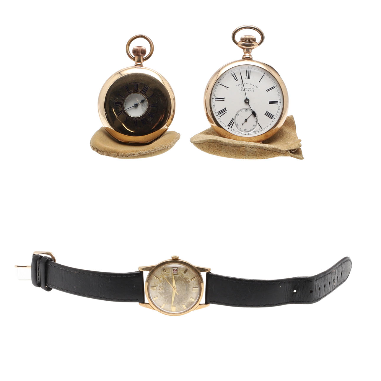 A GOLD AUTOMATIC WRISTWATCH BY RODANIA.
