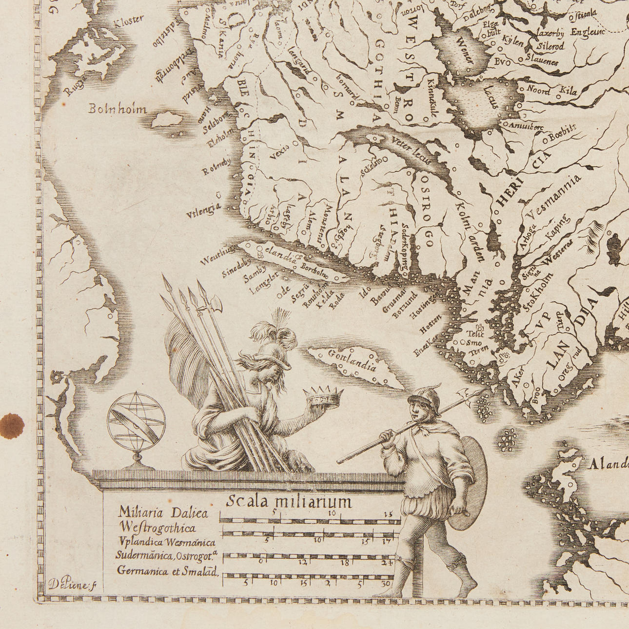 CASTIGLIONE'S MAP OF SCANDINAVIEN, 1664. Books, Maps & Manuscripts ...