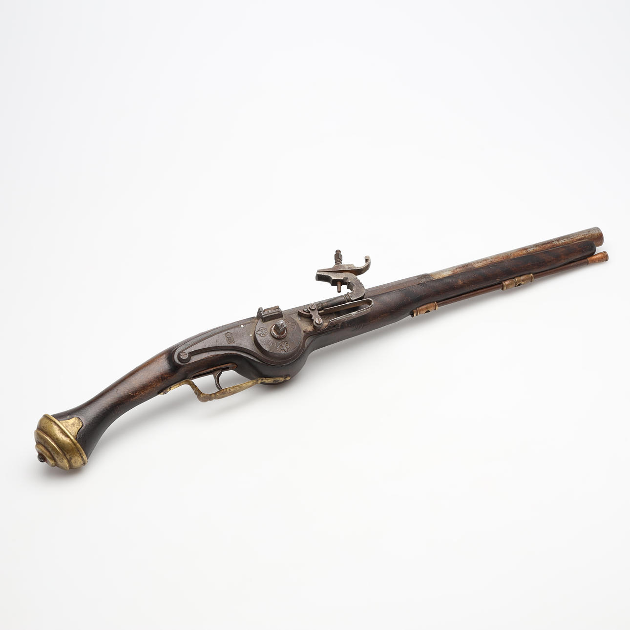 A replica wheel lock gun, 20th century.