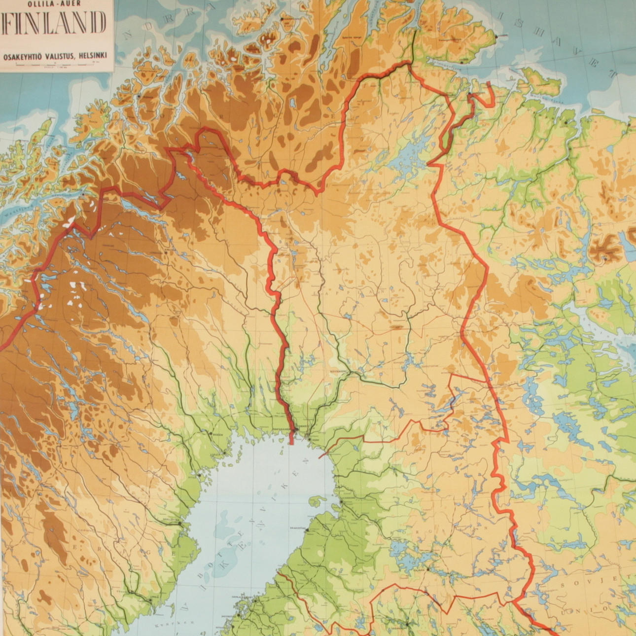 KARTOR, 3 st. Finland, Island samt Norden.