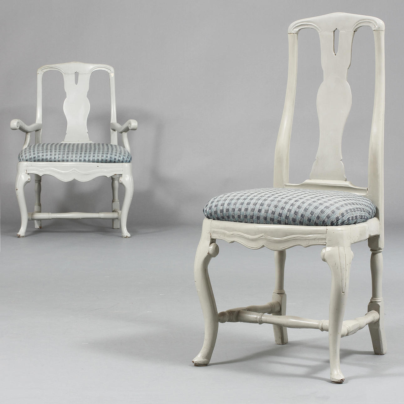 KARMSTOL och STOL, senbarock, 1800-tal.