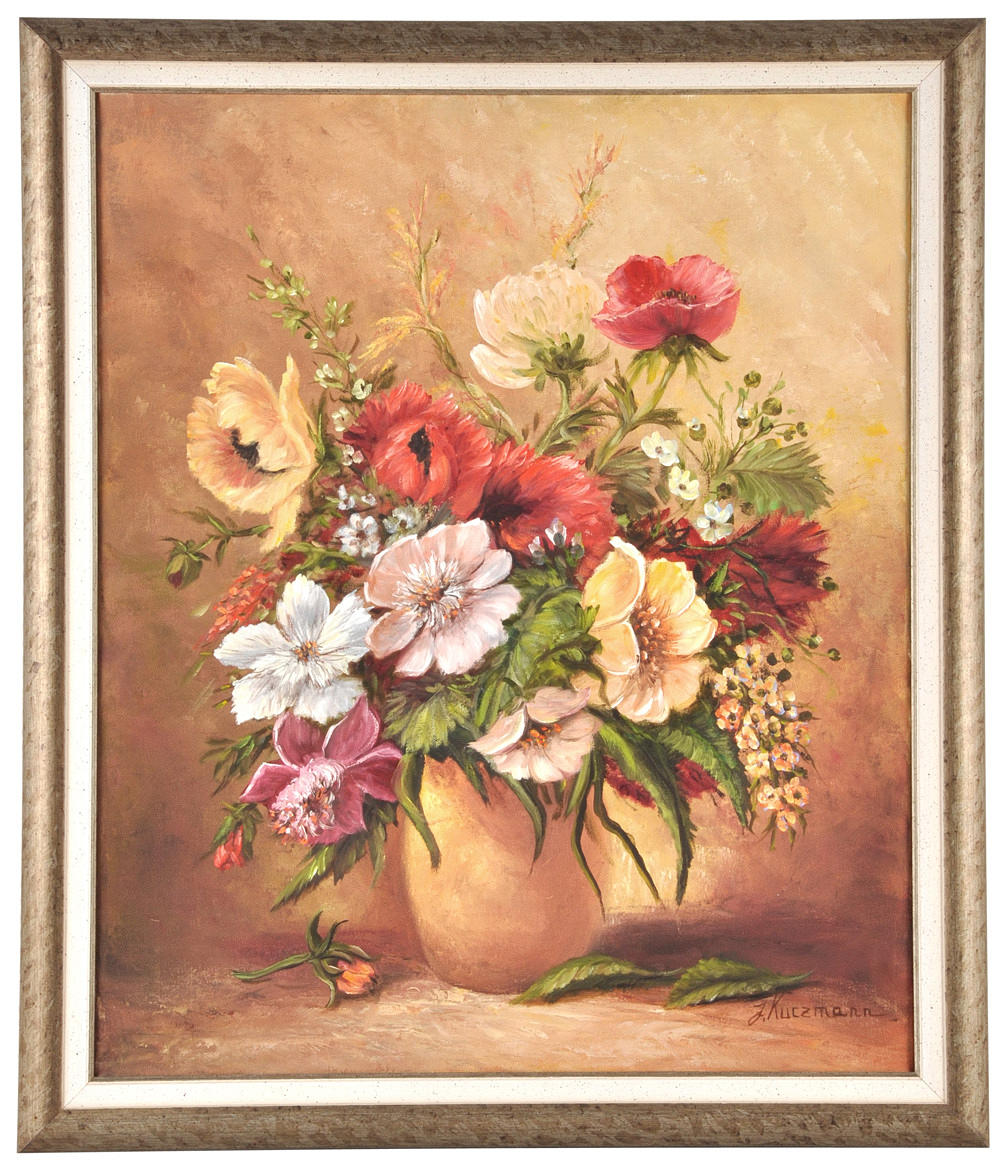 SIGNIERT J. KURZMANN. Somrigt stilleben.