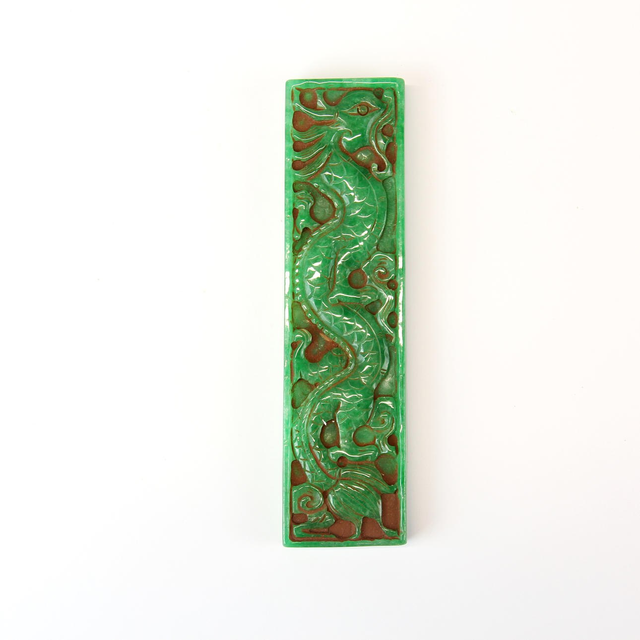 CHINESE JADE SCROLL WEIGHT.