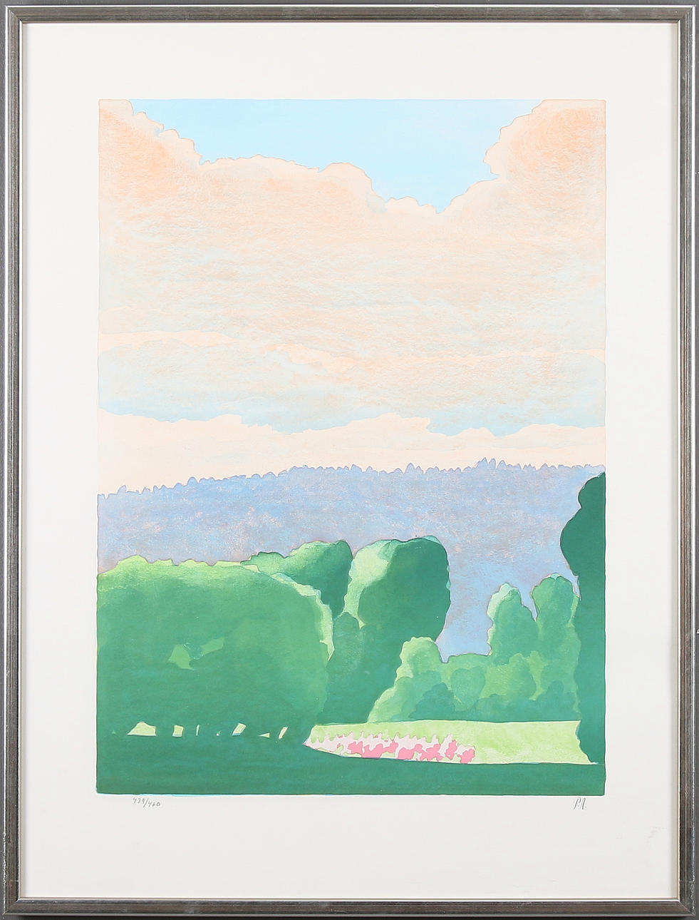 PÄR ANDERSSON. Sommarvy, färglitografi. Signerad och numrerad 439/460.