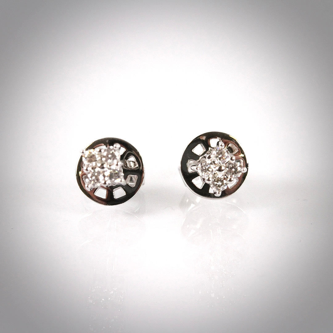 DIAMANTÖRHÄNGEN, 0,13ct, vitguld 18K.