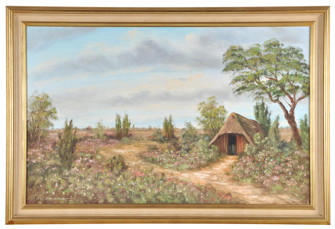 SIGNIERT J. KURZMANN. Hedmark med skalor.