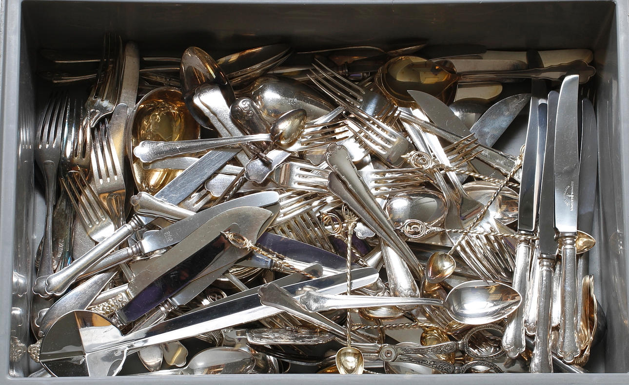 BESTICK, mestadels nysilver, 1900-tal.