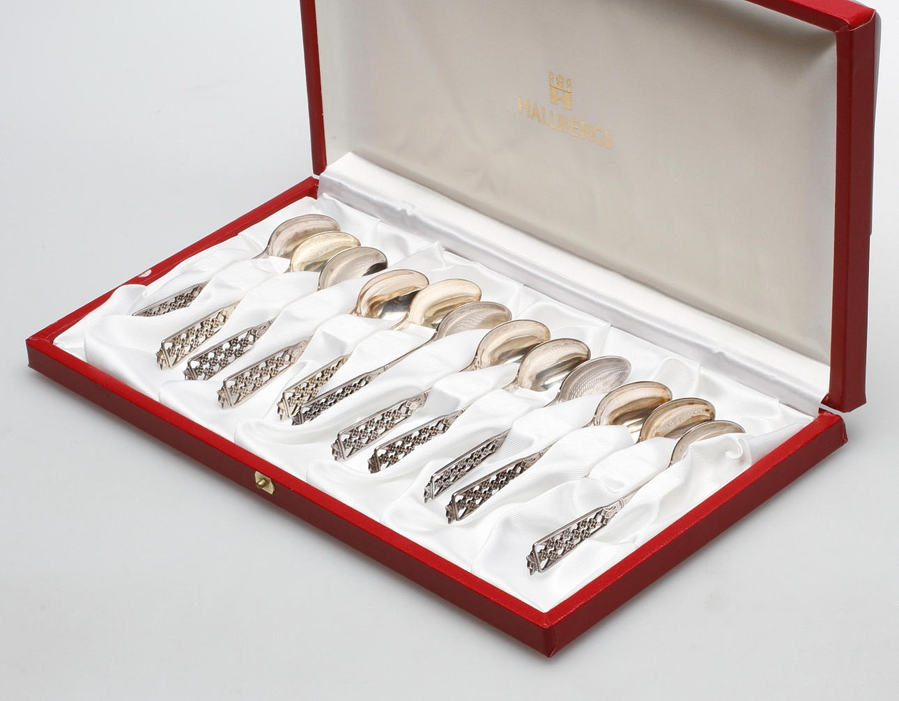 MOCKASKEDAR, 12 st, silver, "Princess", vikt ca. 123 gram.