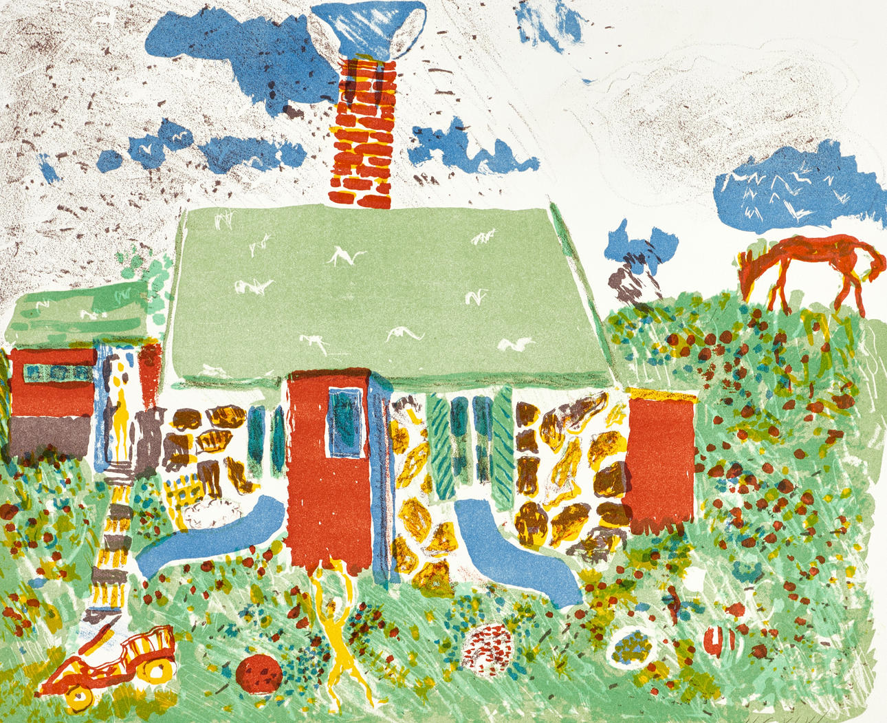 SVEN X:ET ERIXSON. “SOMMAR SÖNDRUM”, portfolio of 6 lithographs, HC, signed Xet in pencil.