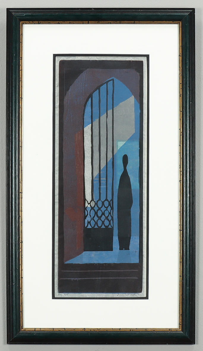 GERHARD “GERRY” ECKHARDT. colour woodcut, signed, dated -54, no. 7/115.