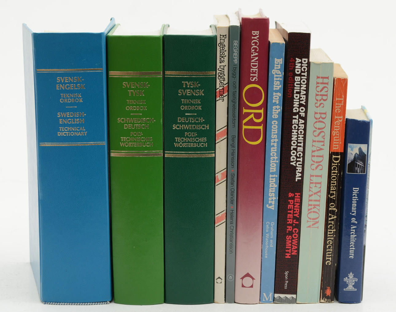 Architecture Lexicon and dictionaries etc., 11 volumes.