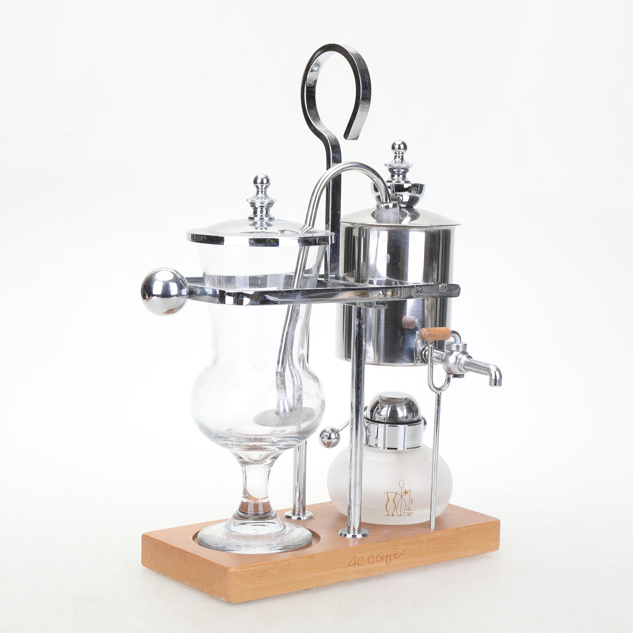 SIPHON MAKER. 4c café, Belgian royal coffeemaker.