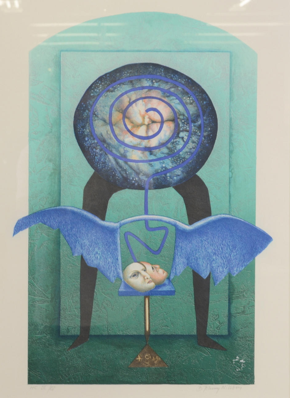 BERT JOHNNY NILSSON. Färglitografi.