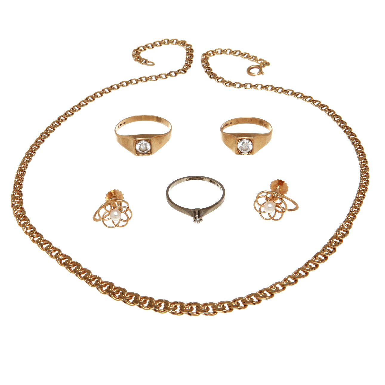 SMYCKEN, 18K rödguld. Vikt ca 19,4 g.