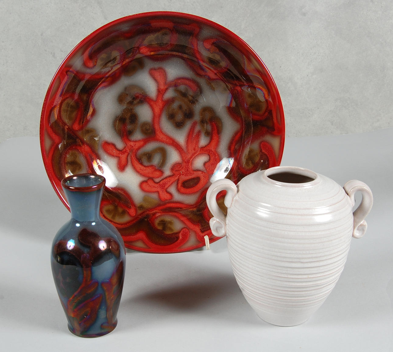 KERAMIK, PORSLIN, 3 delar, Höganäs, Gabriel.