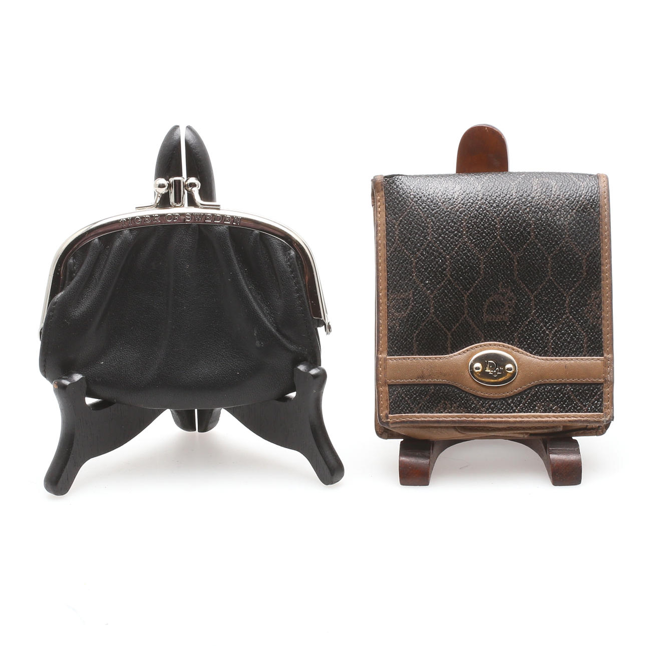 PORTMONNÄ samt PLÅNBOK, skinn/läder, Tiger of Sweden och Dior, 1900-talets senare hälft.