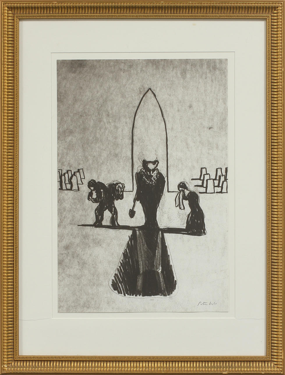 PETER DAHL. "Fredman Epistel", litografi, signerad.