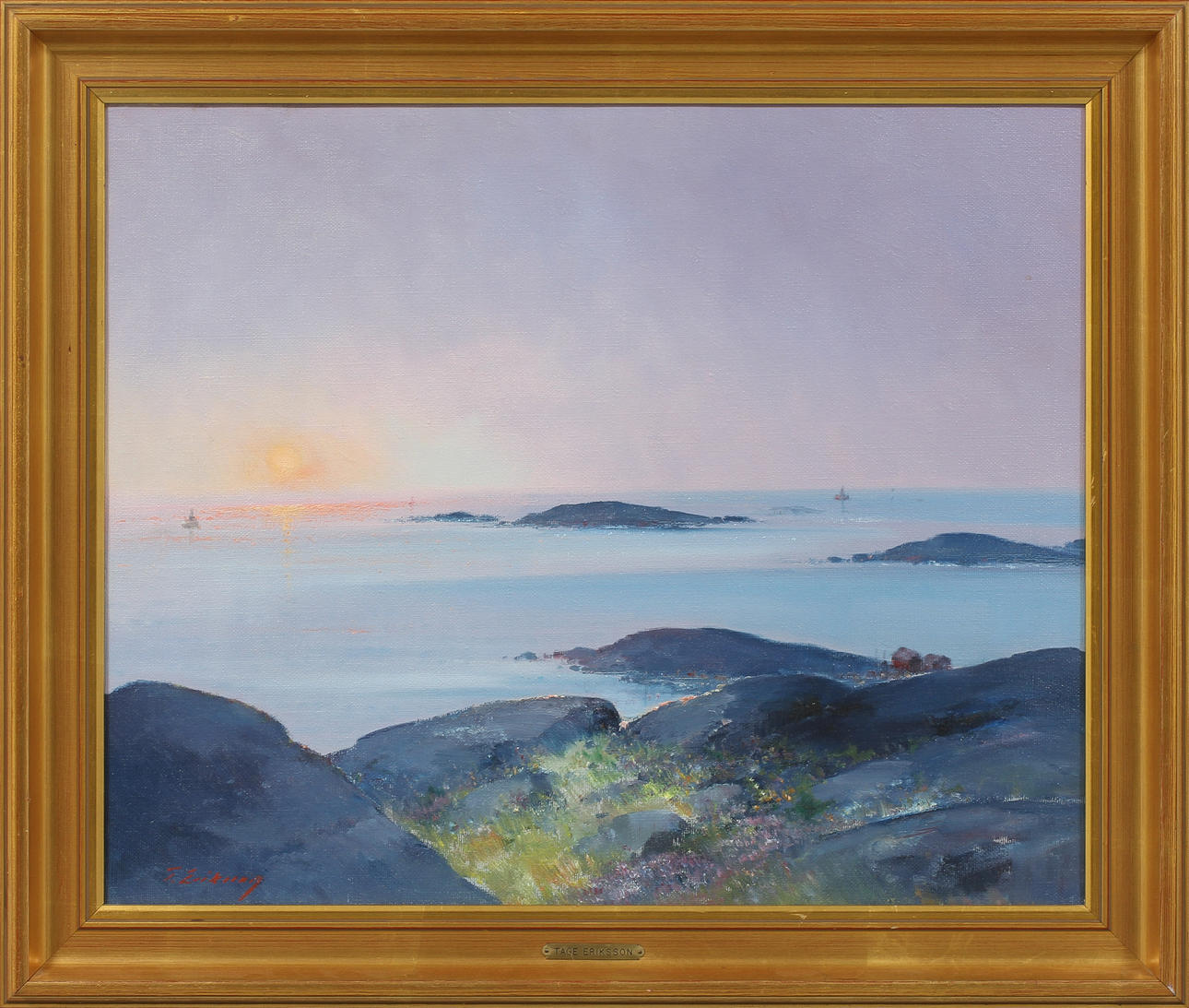 TAGE ERIKSSON. Olja på duk. Signerad.