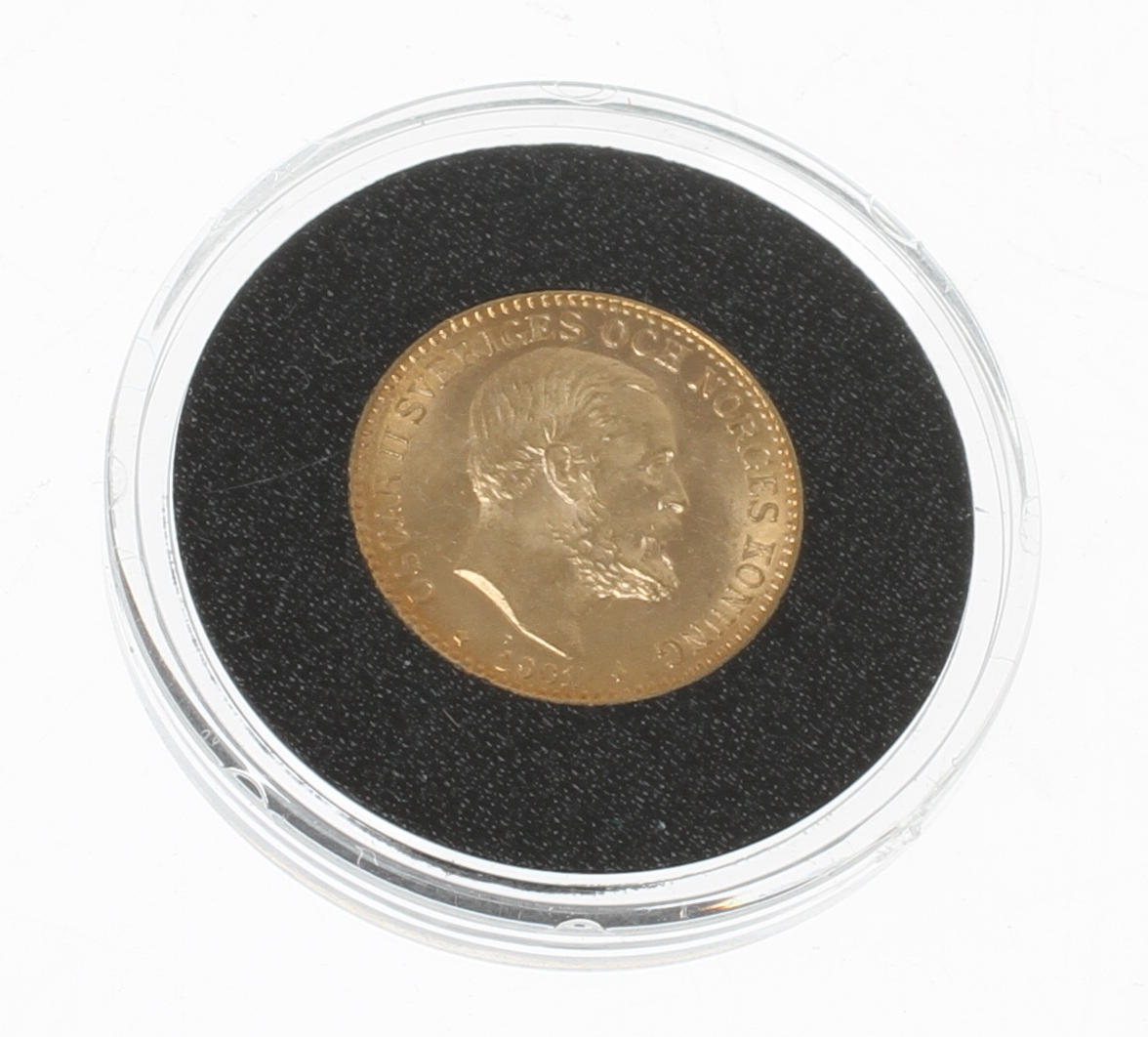 GULDMYNT, Oscar II, 10 kr, 1901.