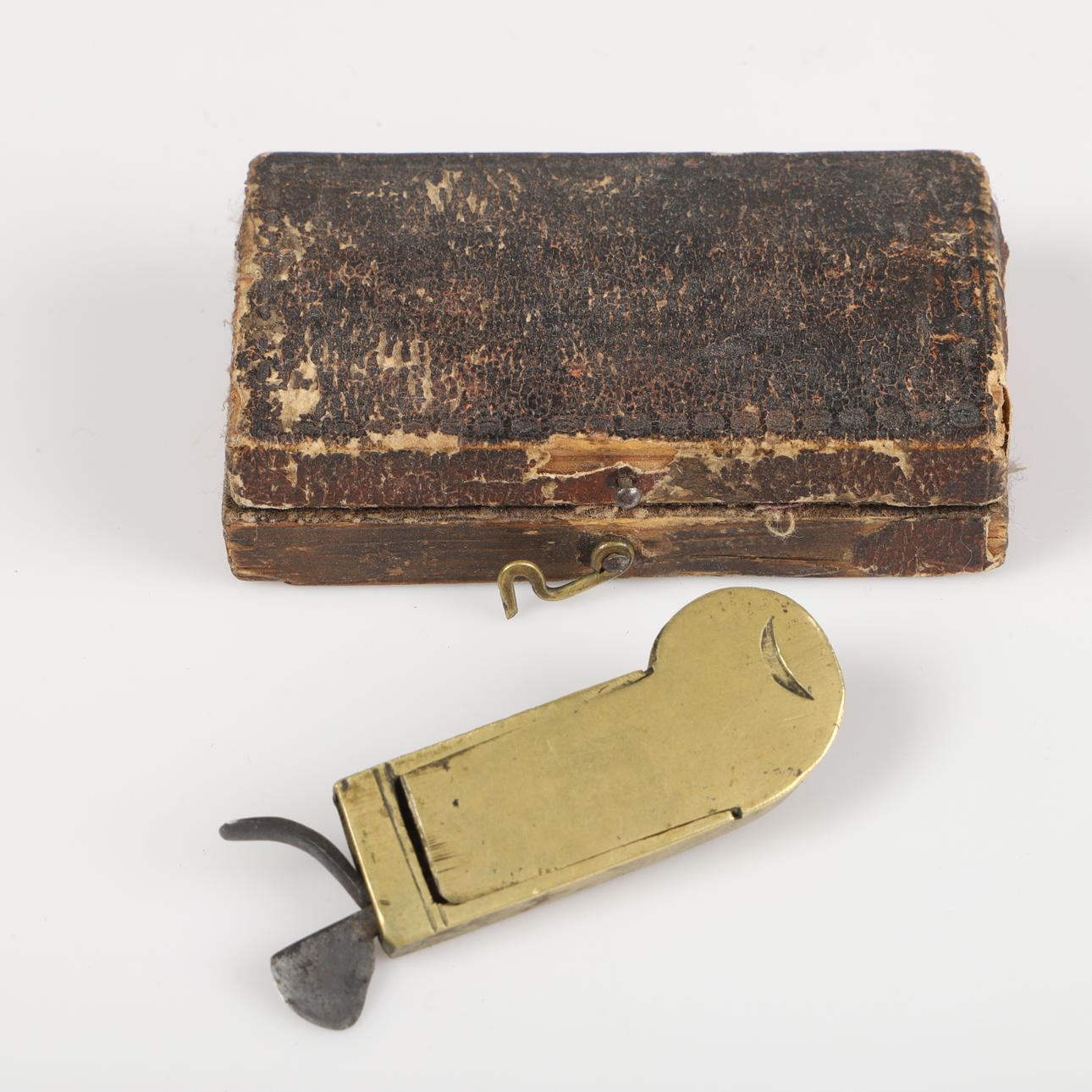 A brass and steel vessel, 19th century.