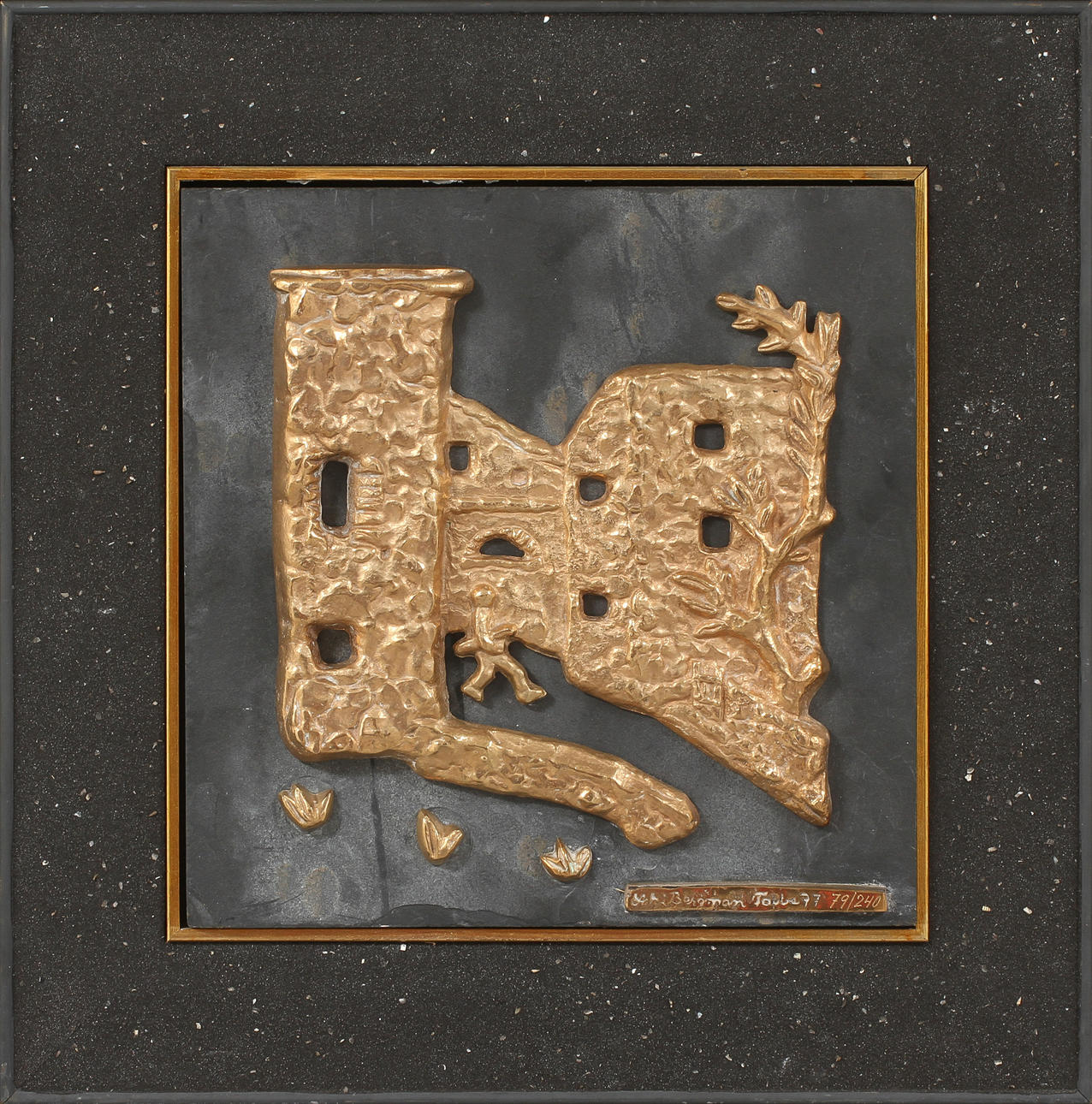 ASTRI BERGMAN TAUBE. 3 st, bronsreliefer, signerade och numrerade.