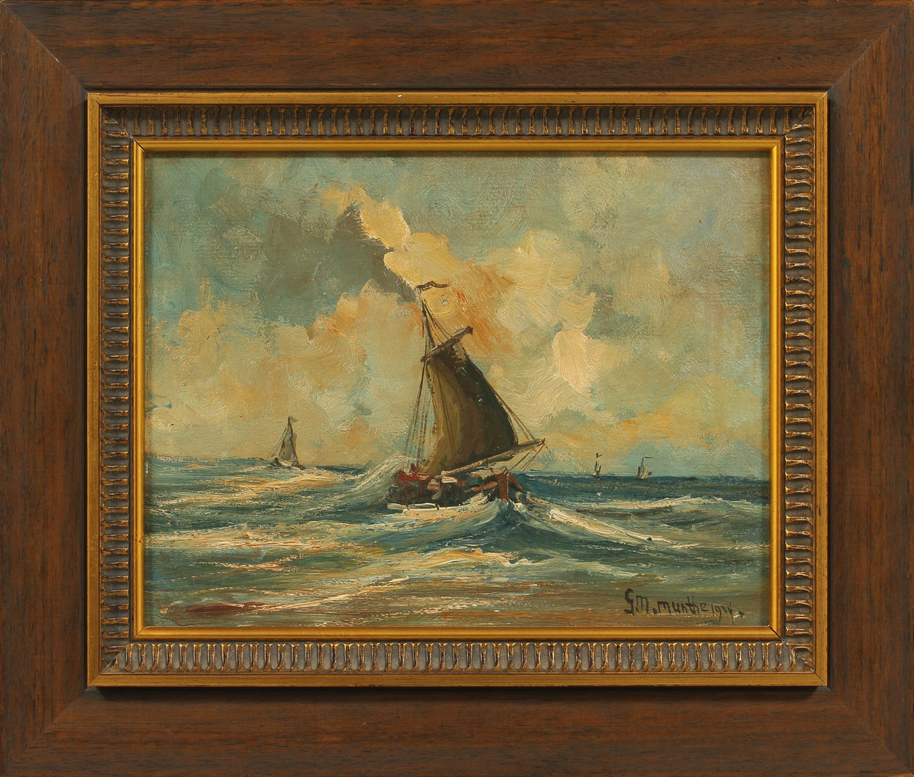 GERHARD ARIJ LUDWIG MUNTHE MORGENSTJERNE. Olja på pannå, signerad och daterad 1921.