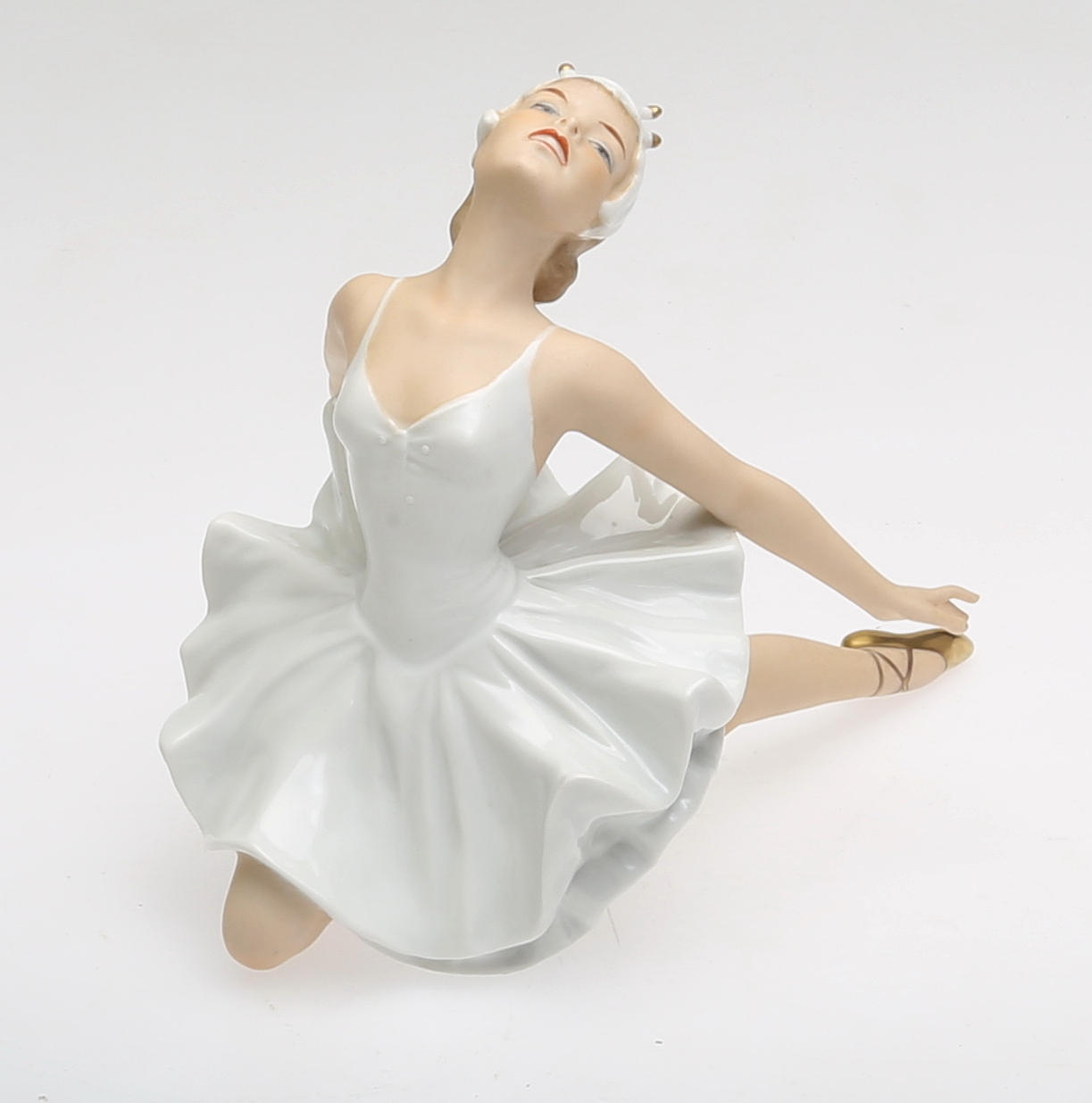 FIGURIN, porslin, ballerina, Schaubach kunst, Tyskland.