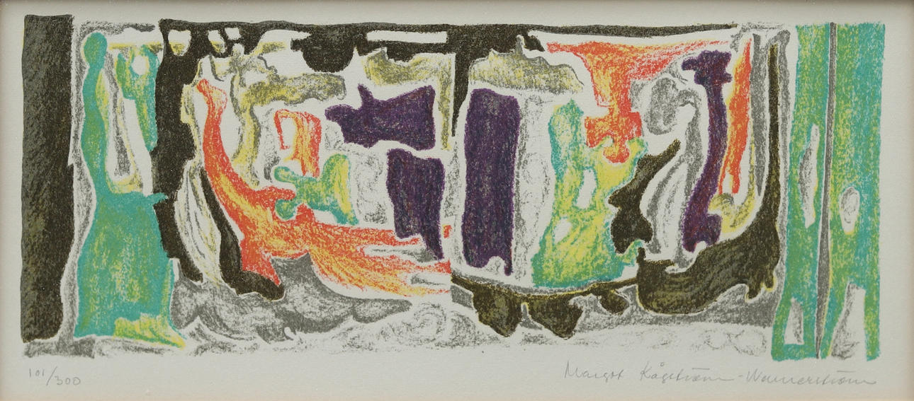 MARGOT KÅGSTRÖM-WENNERSTRÖM (1926-2016. Seal hunter, lithograph, signed and numbered.