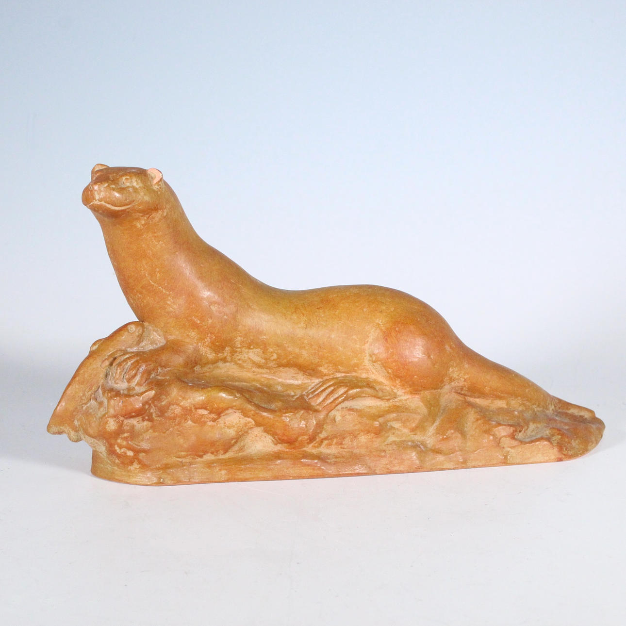 KURT ARENTZ. 'Otter, 'ceramic sculpture, signed.