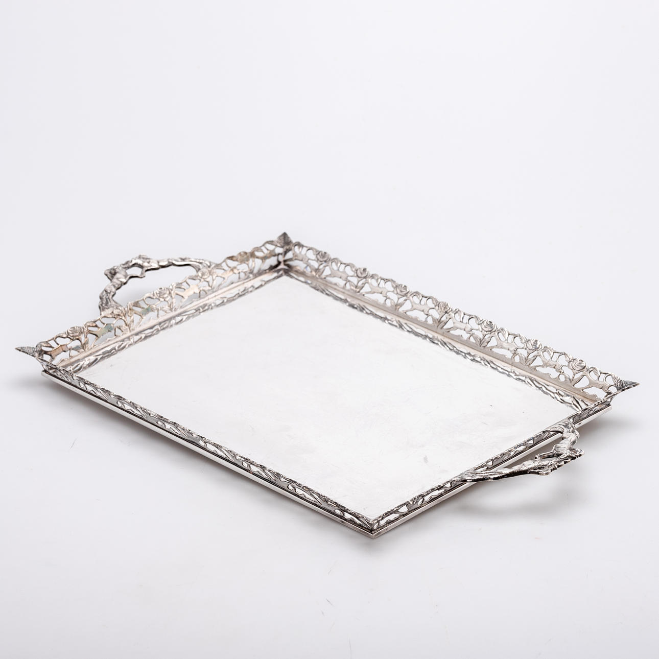 Silber-Tablett, wohl Hanau, 2.Hälfte 20.Jh.