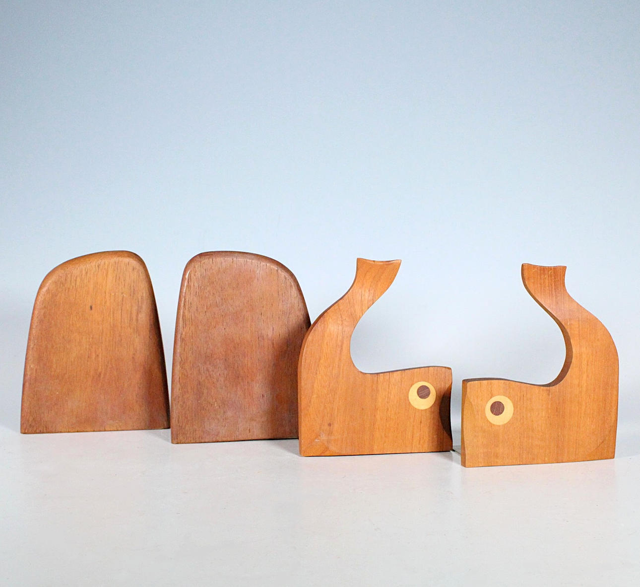 Teak bogstøtter, Danmark, 1960'erne.