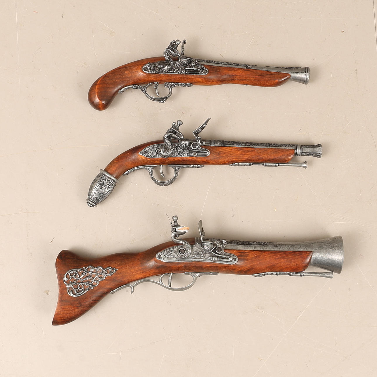 PISTOLER, 3 stk Replica.