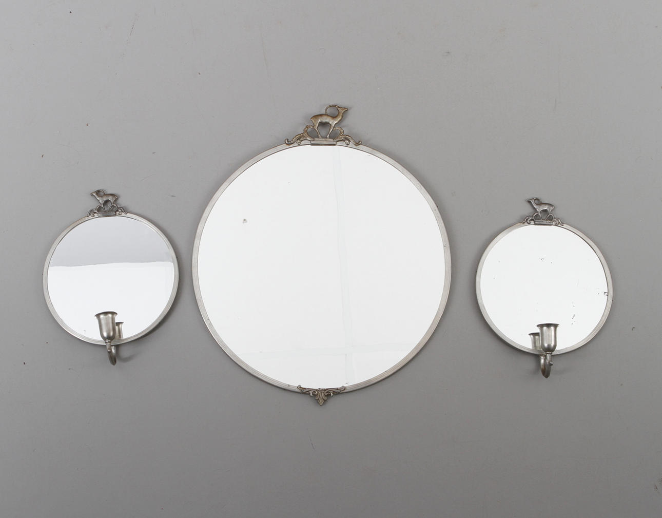 SPEGEL, SPEGELLAMPETTER, 1 par, tenn, 1900-talets första hälft.