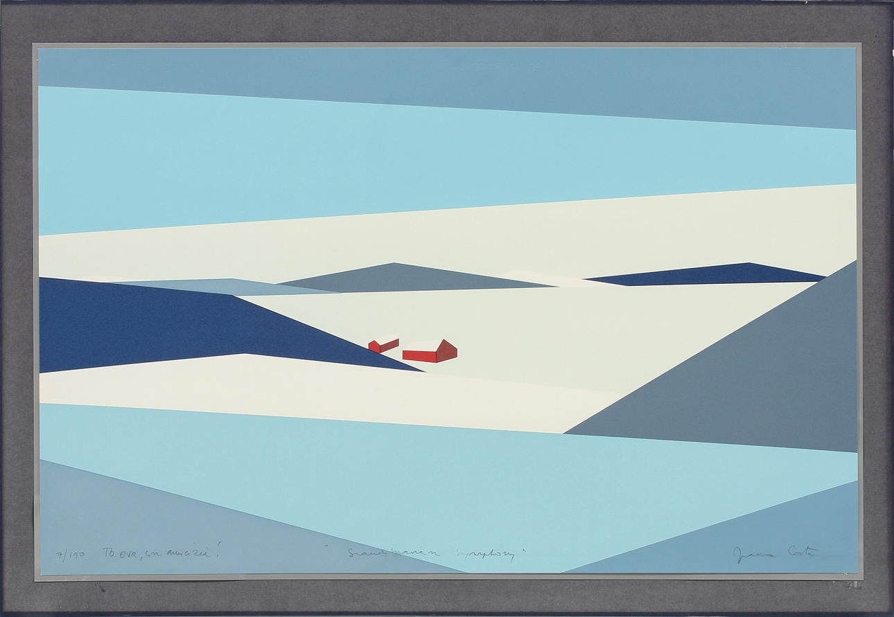 FRANCO COSTA. "Scandinavian symphony", färglitografi, signerad och numrerad 7/190.