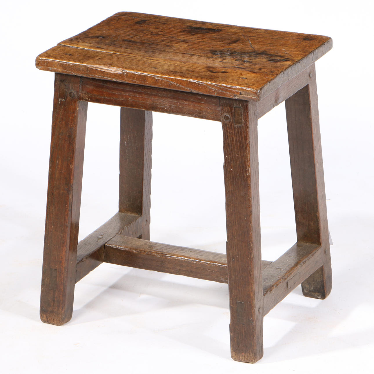 A SMALL GEORGE III OAK JOINT STOOL, WELSH, CIRCA 1800. Furniture ...