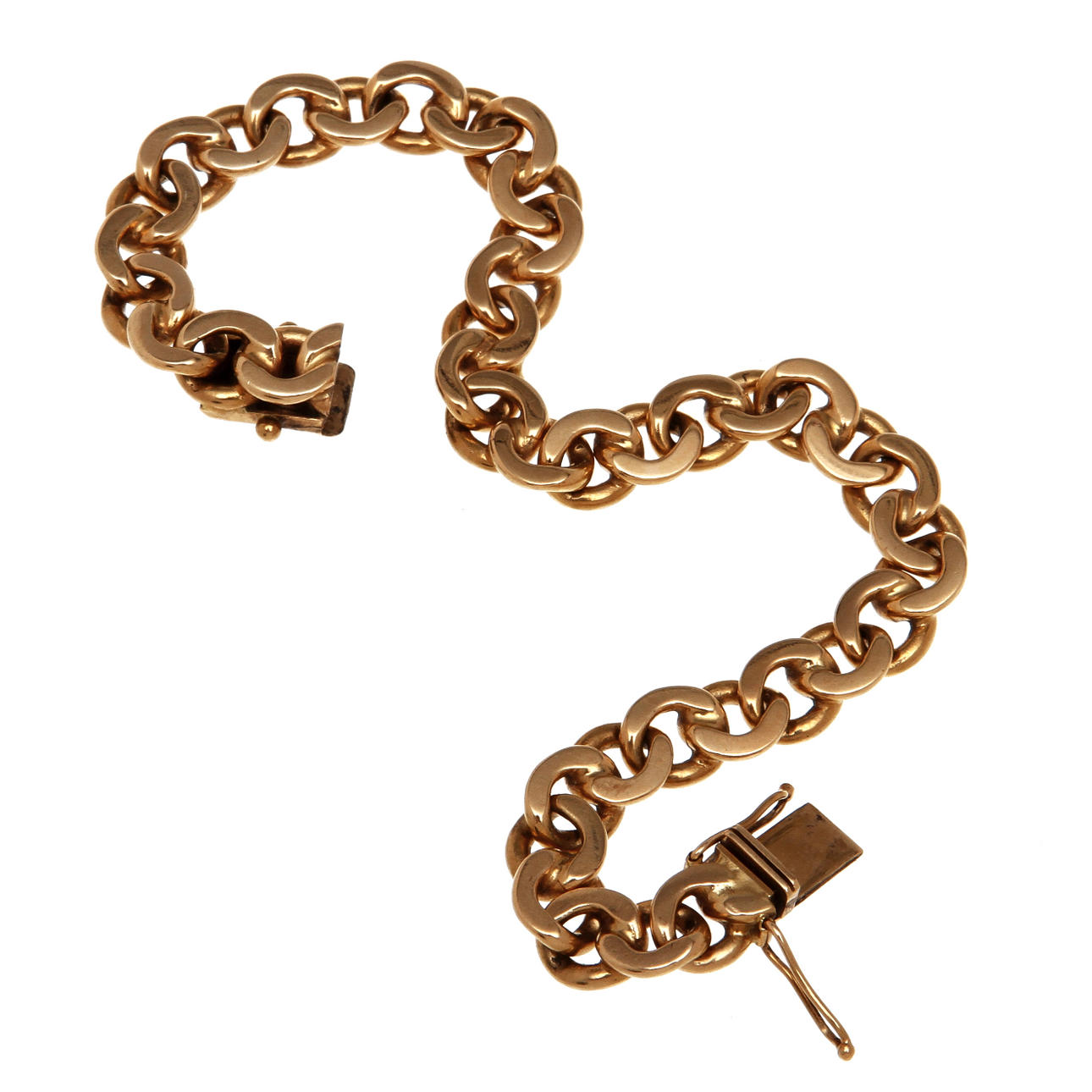 ARMLÄNK, 18K rödguld. Vikt 29 g.