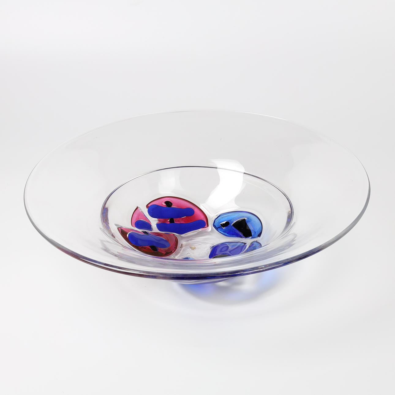 LARS HELLSTEN. Skål/fat, glas, Orrefors, Signerad.