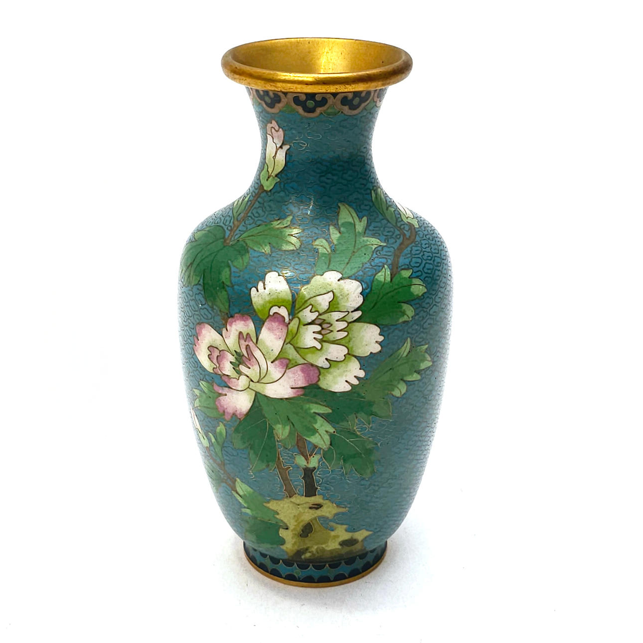 CLOISONNE EMALJE VASE.