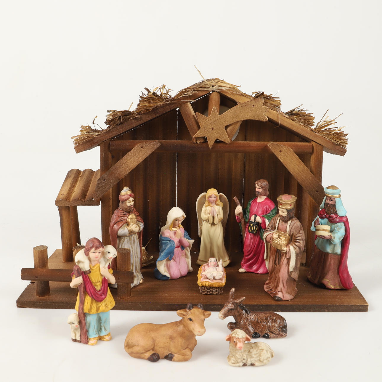 JULKRUBBA, trä/porslin, 1900/2000-tal.