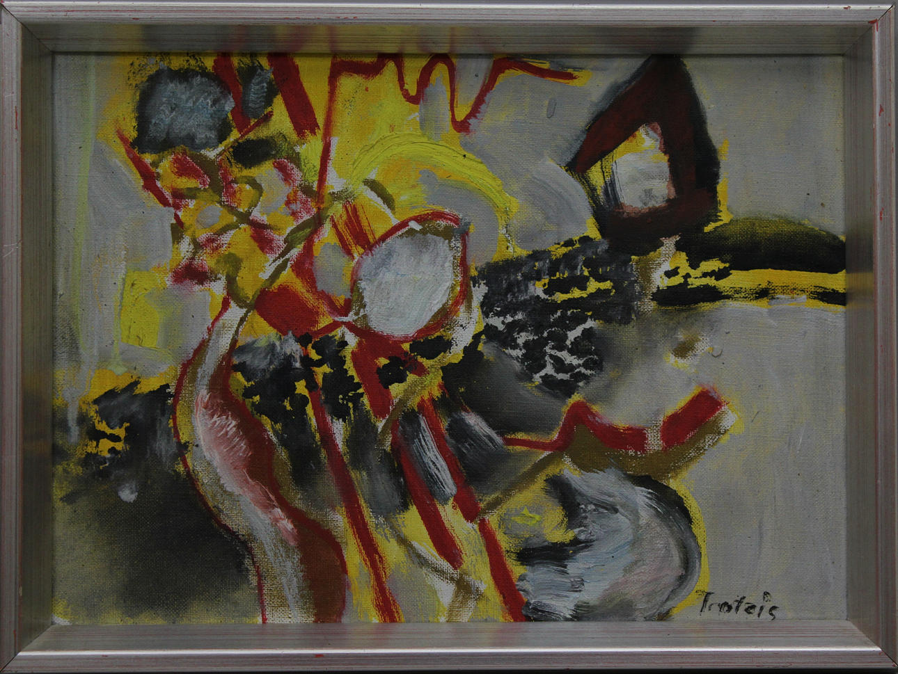 ULF TROTZIG. Komposition. Olja på duk. Signerad Trotzig.