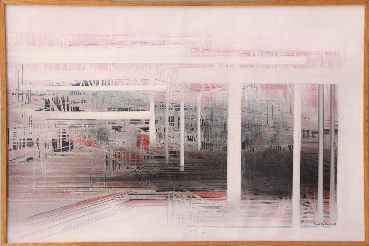 ROGER DUDANT. Olja på duk, "Construction", signerad, daterad 67.