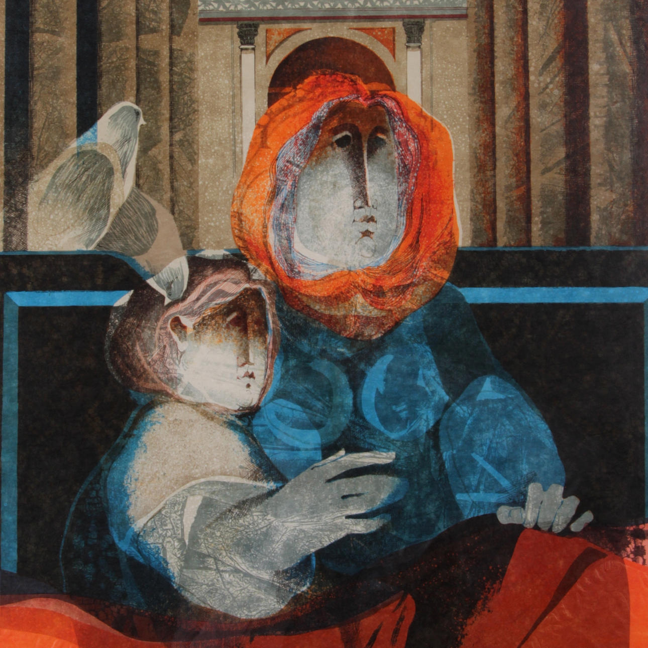 ALVAR SUÑOL MUÑOZ-RAMOS. Färglitografi, signerad samt numrerad XLVI/LX.