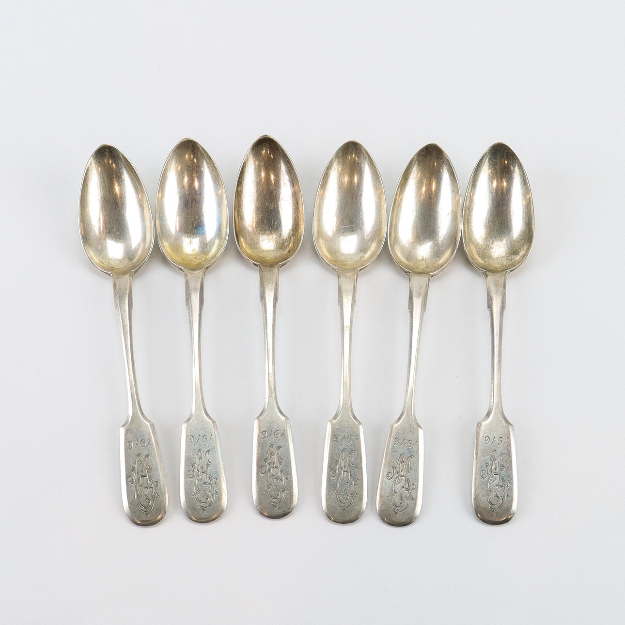 LÖFFEL 6 Stück, Silber, russische Stempel.