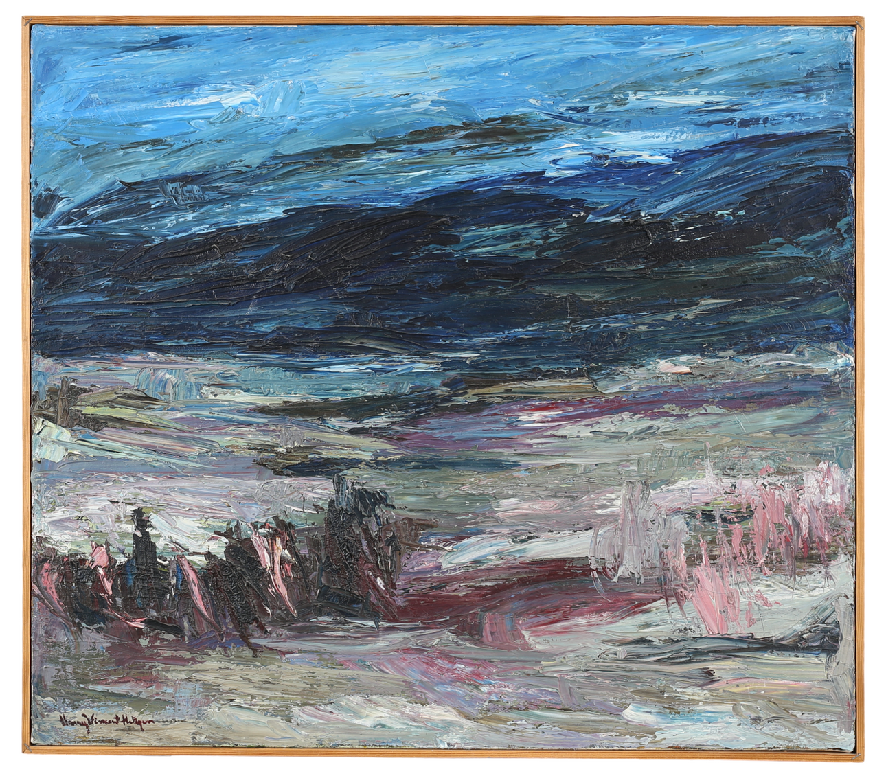 HARRY VINCENT HELLGREN. Oil on canvas, landscape, signed.