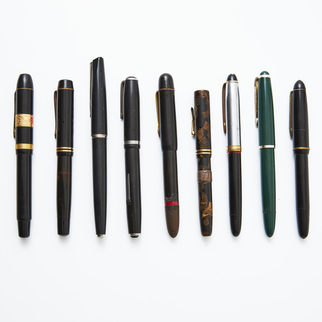 FÜLLFEDERHALTER, 9 Stück, verschiedene Hersteller.