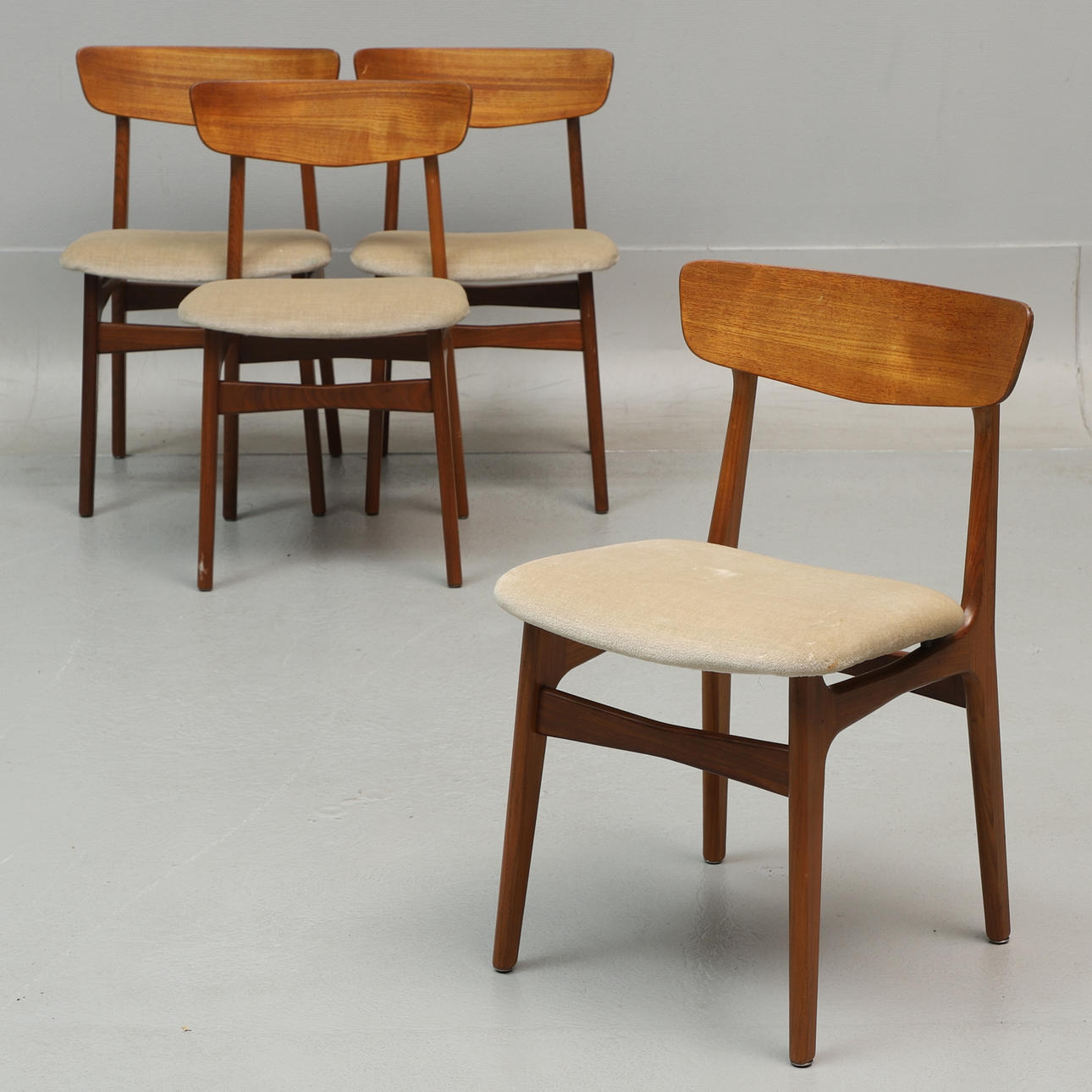 STOLE, 4 stk. Farstrup, teak, 1950/60'erne, Danmark.